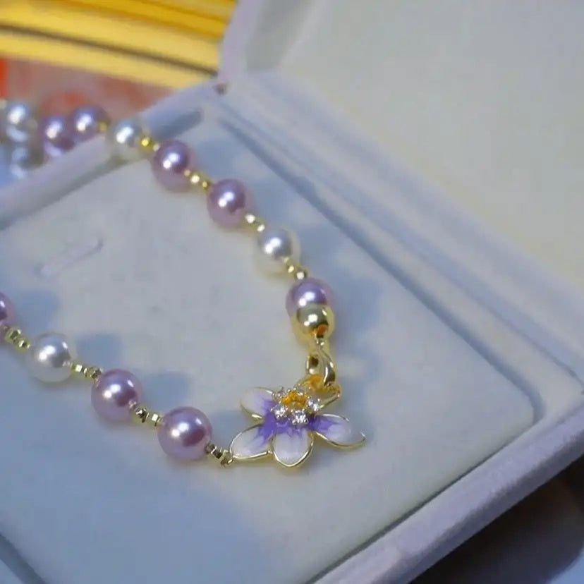 Forest Wisteria Shell Bead Necklace