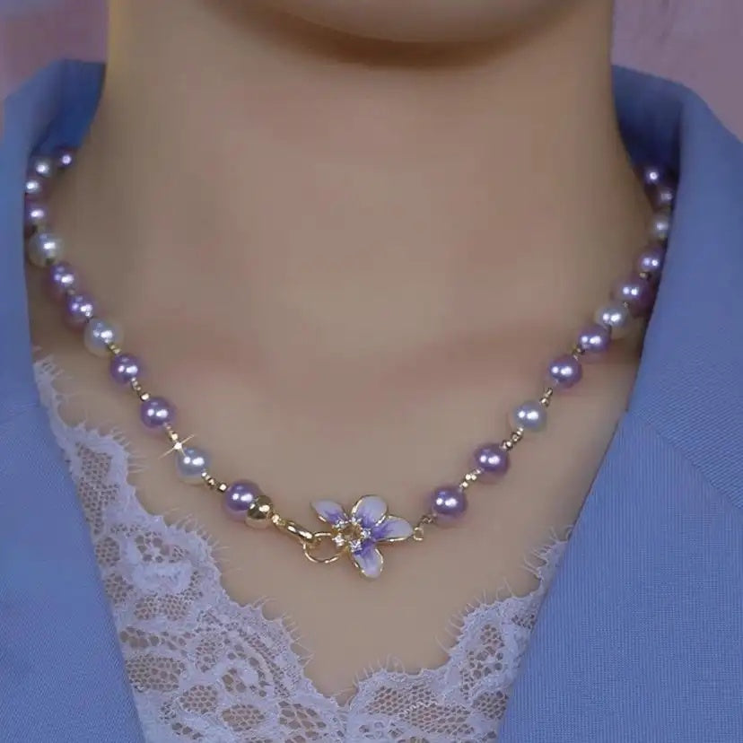 Forest Wisteria Shell Bead Necklace