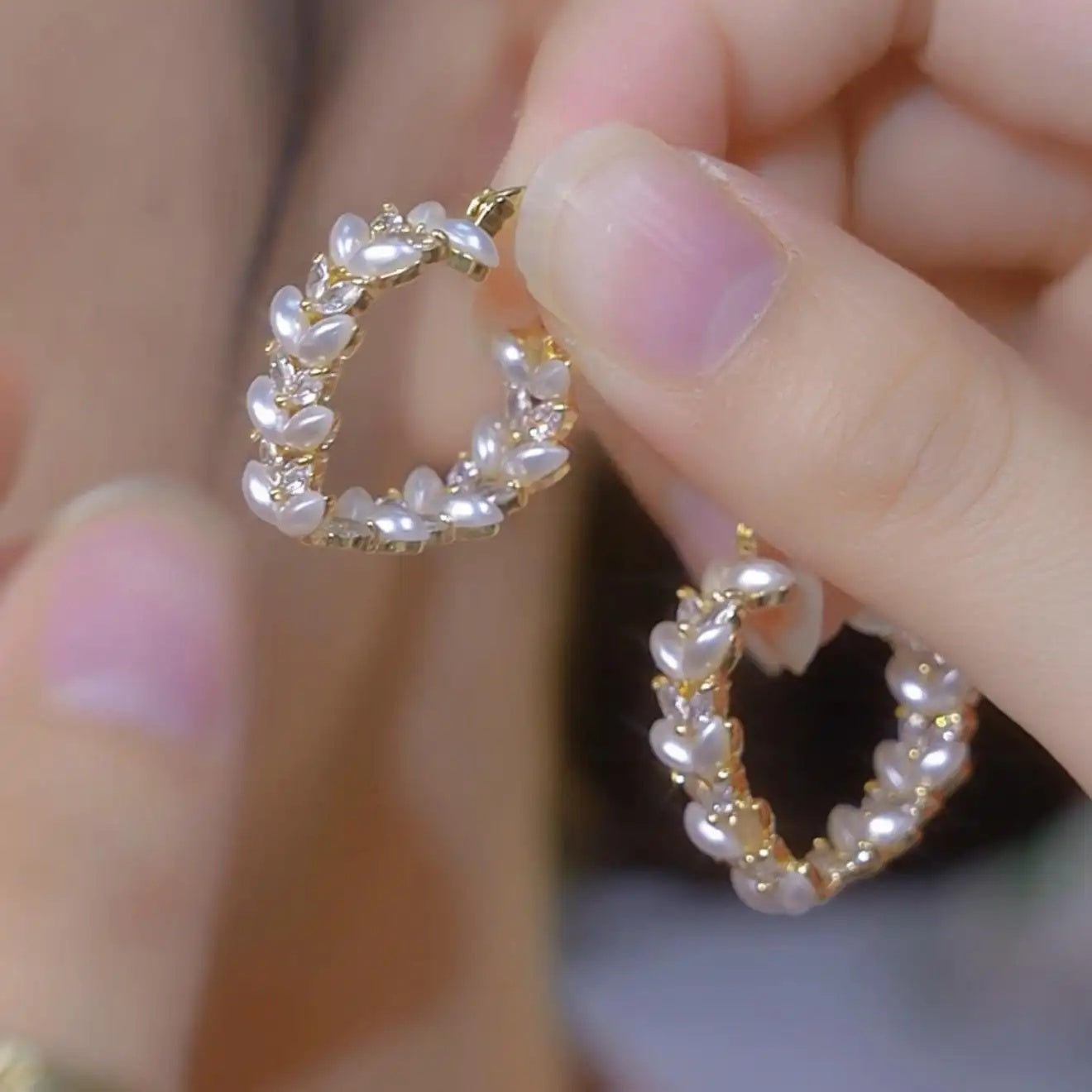 French Beaded Basket Hoop Earrings