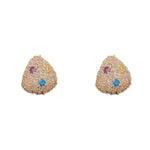French Colored Crystal Teardrop Earrings