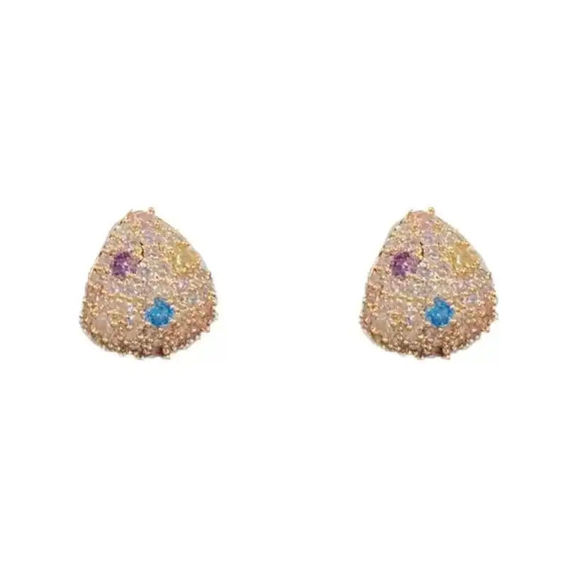 French Colored Crystal Teardrop Earrings