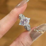 French Crystal Oval Ring