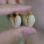 French Glow- Heart Hoop Earrings