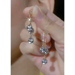French Minimalist Crystal Beaded Stud Earrings