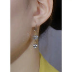 French Minimalist Crystal Beaded Stud Earrings