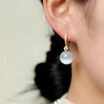 French Pearl Heart Hoop Earrings