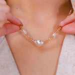 French Pearl Pendant Necklace