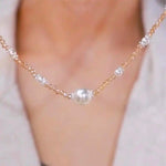 French Pearl Pendant Necklace