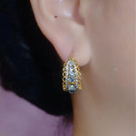 French Princess Lace Crystal Retro Earrings