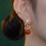 French Red Sense Stud Earrings