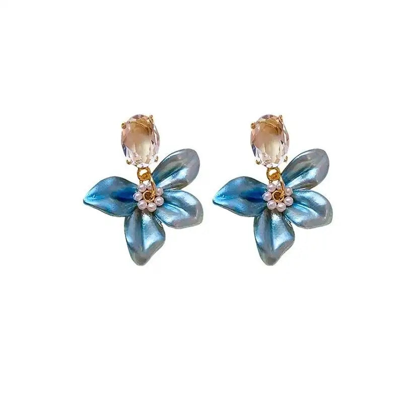 French Retro Crystal Earrings