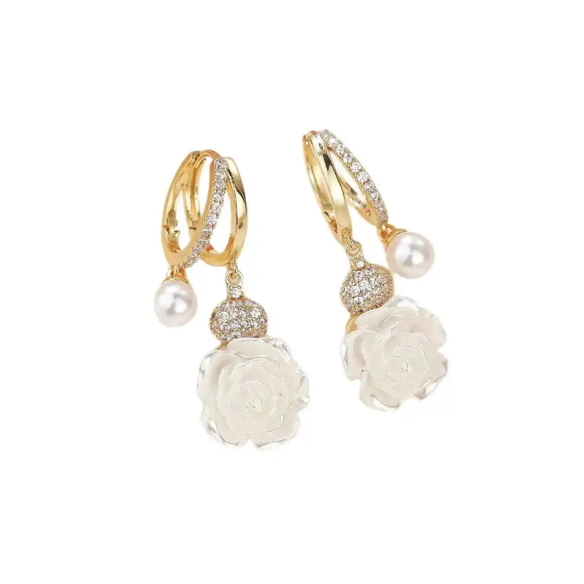 French Retro Floral Clip-On Youthful Earrings
