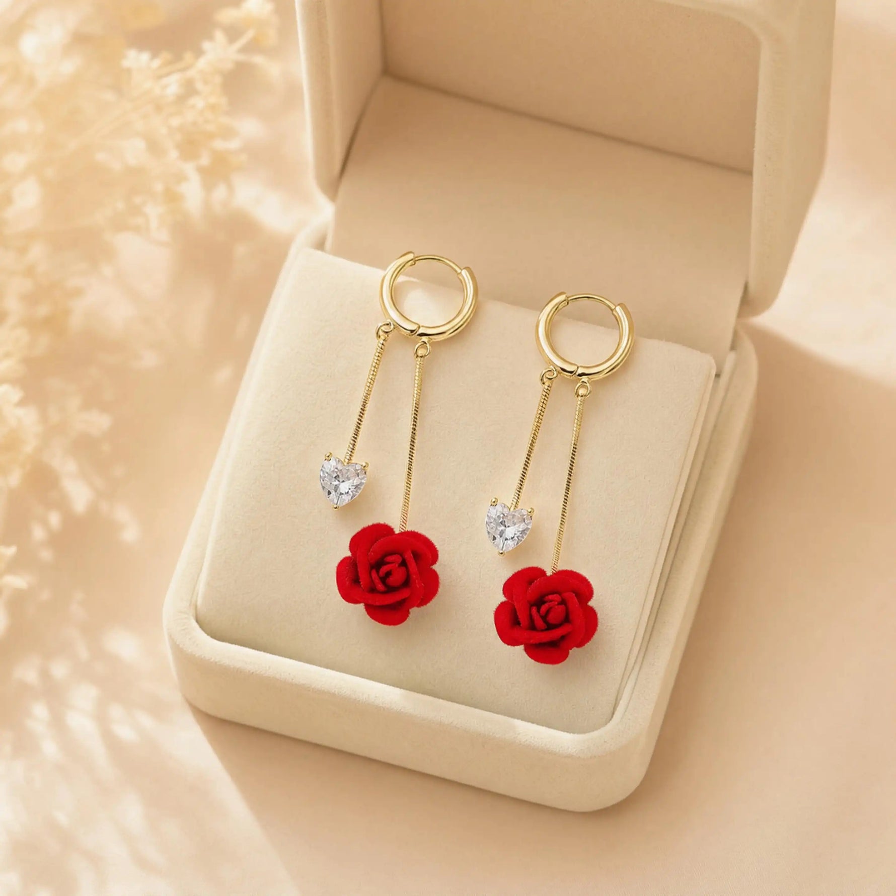 French Retro Heart Drop Earrings