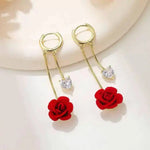 French Retro Heart Drop Earrings