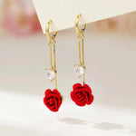 French Retro Heart Drop Earrings