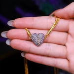 French Retro Magnetic Heart Gift Pendant Necklace
