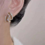 French Retro Maillard Color Stud Earrings