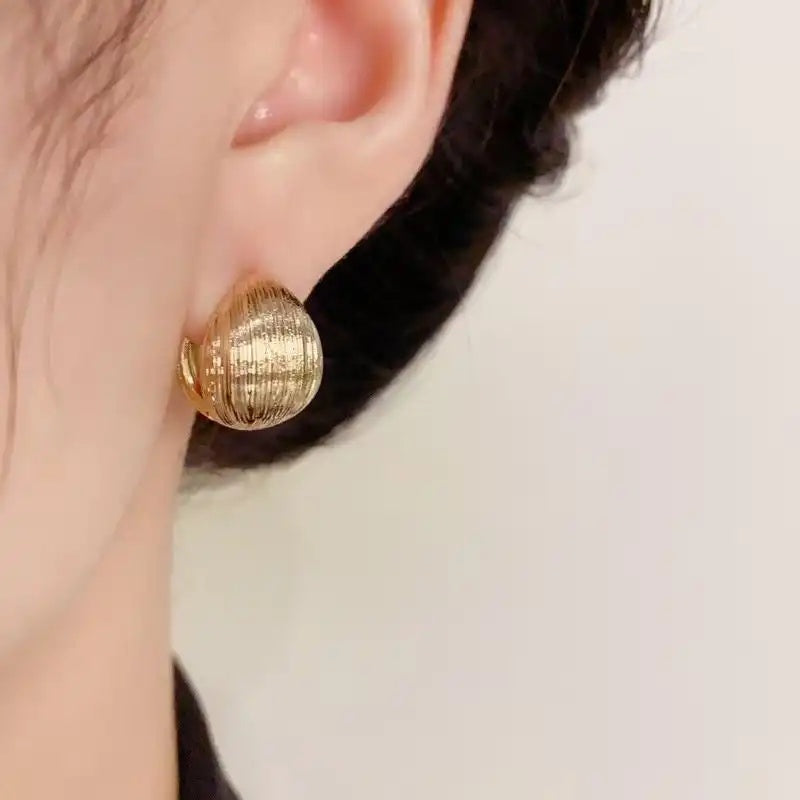French Retro Minimalist Metal Geometric Ear Cuffs