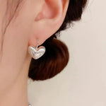 French Retro Minimalist Silver Metal Ear Cuffs