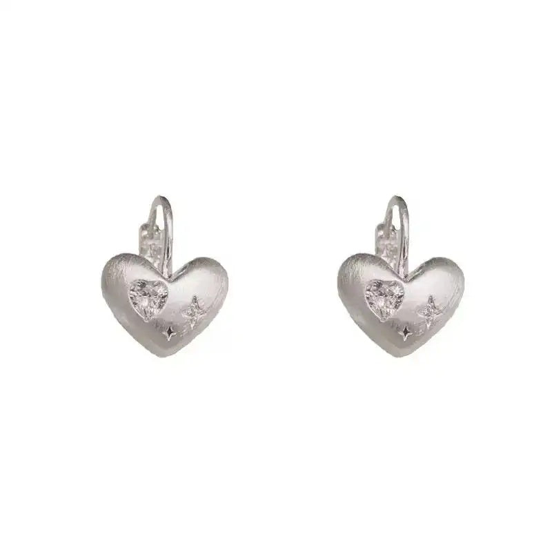 French Retro Minimalist Silver Metal Ear Cuffs