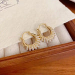 French Retro Pearl Bag Earrings