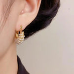 French Retro Pearl Bag Earrings
