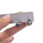 French Retro Square Crystal Stud Earrings