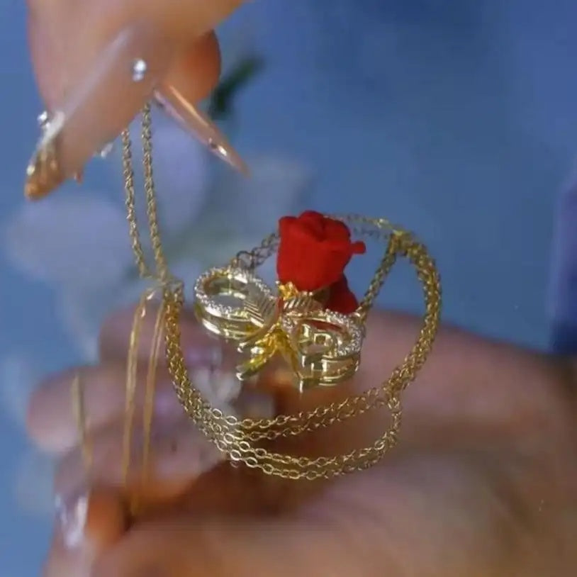 French Rose Necklace