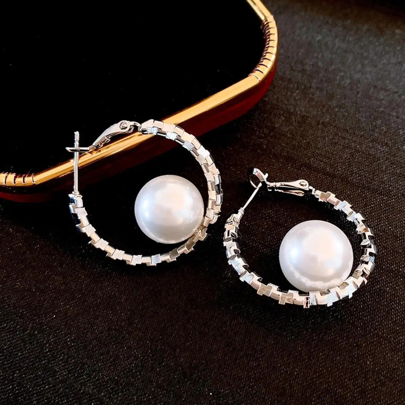 French Round Hoop Earrings