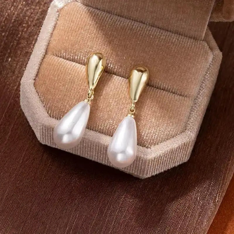 French Teardrop Drop Earrings