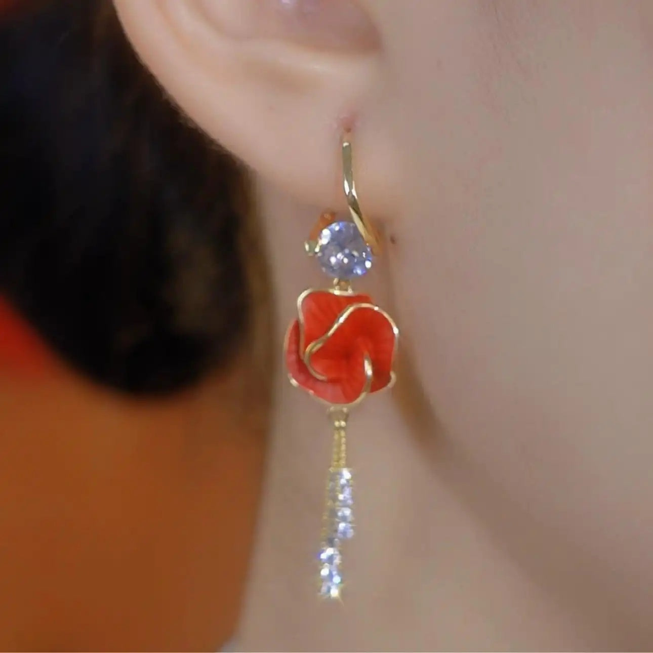 French Vintage Floral Earrings