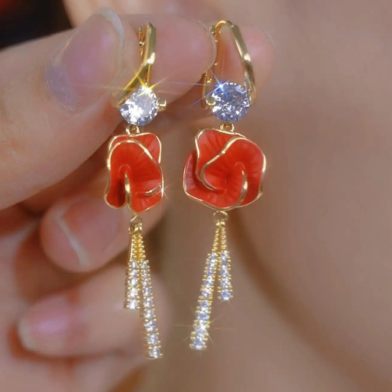 French Vintage Floral Earrings