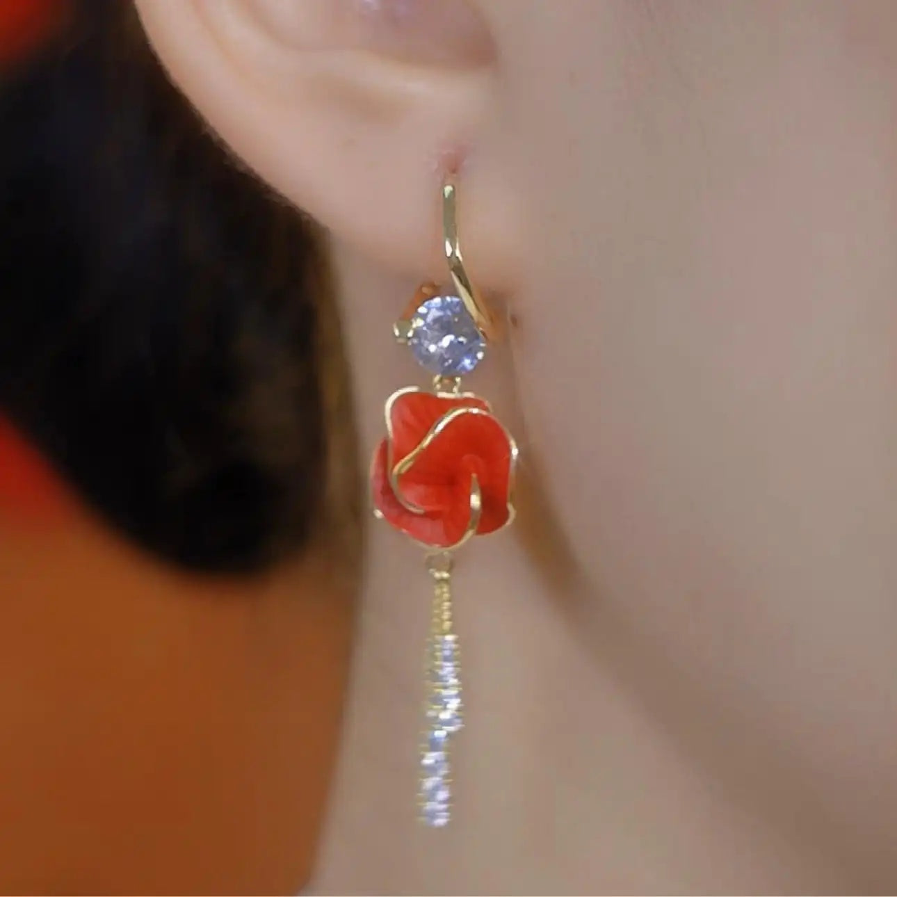 French Vintage Floral Earrings