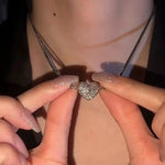 French Vintage Heart Magnetic Necklace