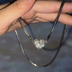 French Vintage Heart Magnetic Necklace