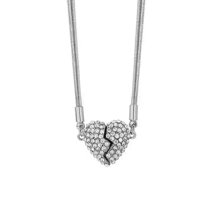 French Vintage Heart Magnetic Necklace