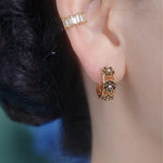 French Vintage Hollow Rose Earrings