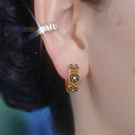 French Vintage Hollow Rose Earrings