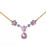 French Violet Crystal Necklace