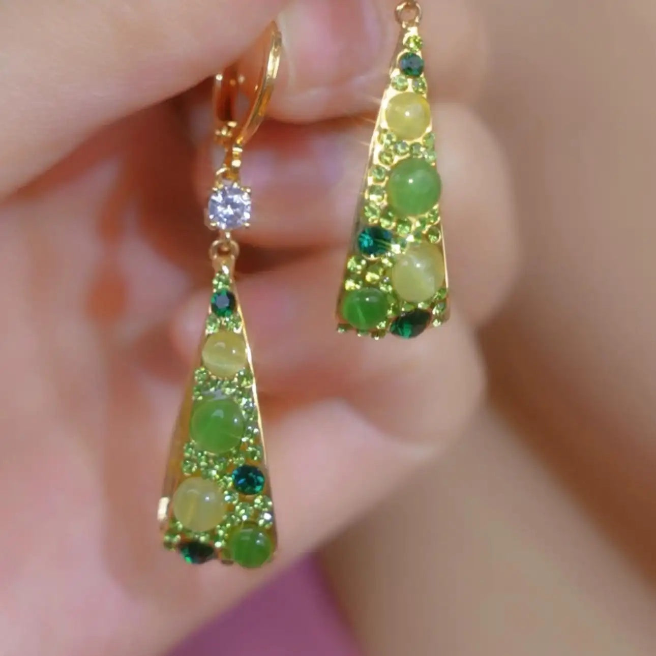 Galaxy Sparkle Teardrop Earrings