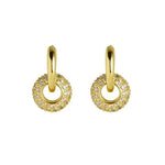 Generous Crystal Accents Hoop Earrings