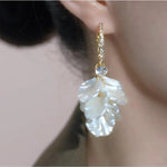 Gentle Petal Tassel Minimalist Drop Earrings
