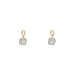 Geometric Crystal Gemstone Stud Earrings