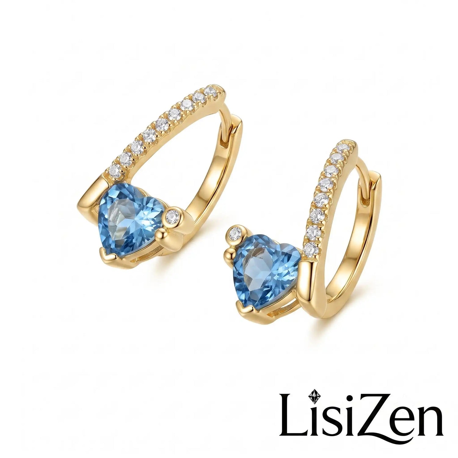 Geometric Crystal Stud Earrings