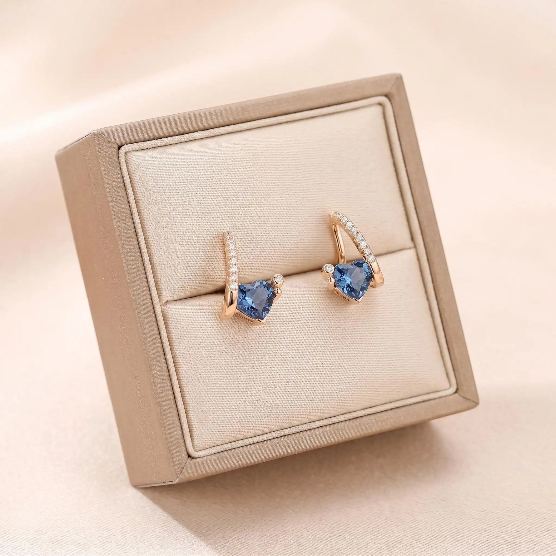 Geometric Crystal Stud Earrings
