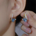 Geometric Crystal Stud Earrings