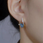 Geometric Crystal Stud Earrings