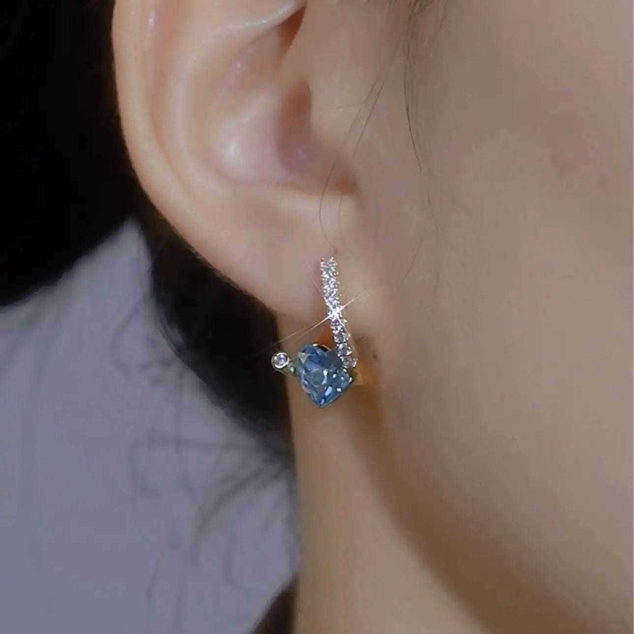 Geometric Crystal Stud Earrings
