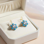 Geometric Floral Stud Earrings