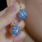 Geometric Floral Stud Earrings